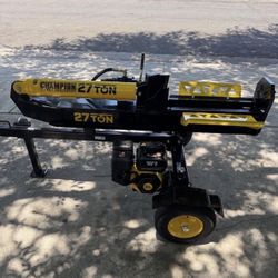 CHAMPION POWER EQUIPMENT 27 Ton 224 cc Gas Powered Hydraulic Wood Log Splitter with Vertical / Horiz 