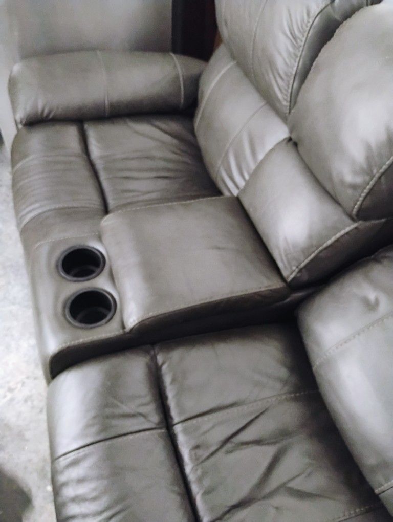 Leather Love Seat And Couch