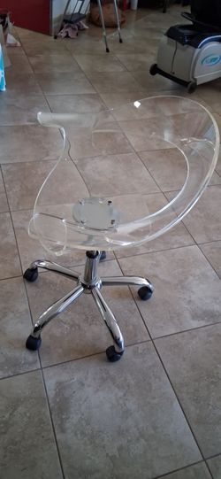 ACRYLIC clear CHAIR - swivels and height adjustable