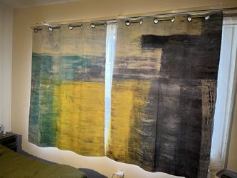 HALF OFF Abstract Blackout Curtains 63” (2 Panels)