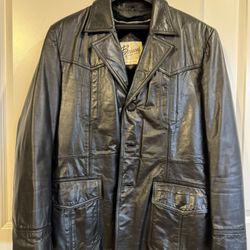Leather Berman’s Men’s Sport coat Jacket-size 42