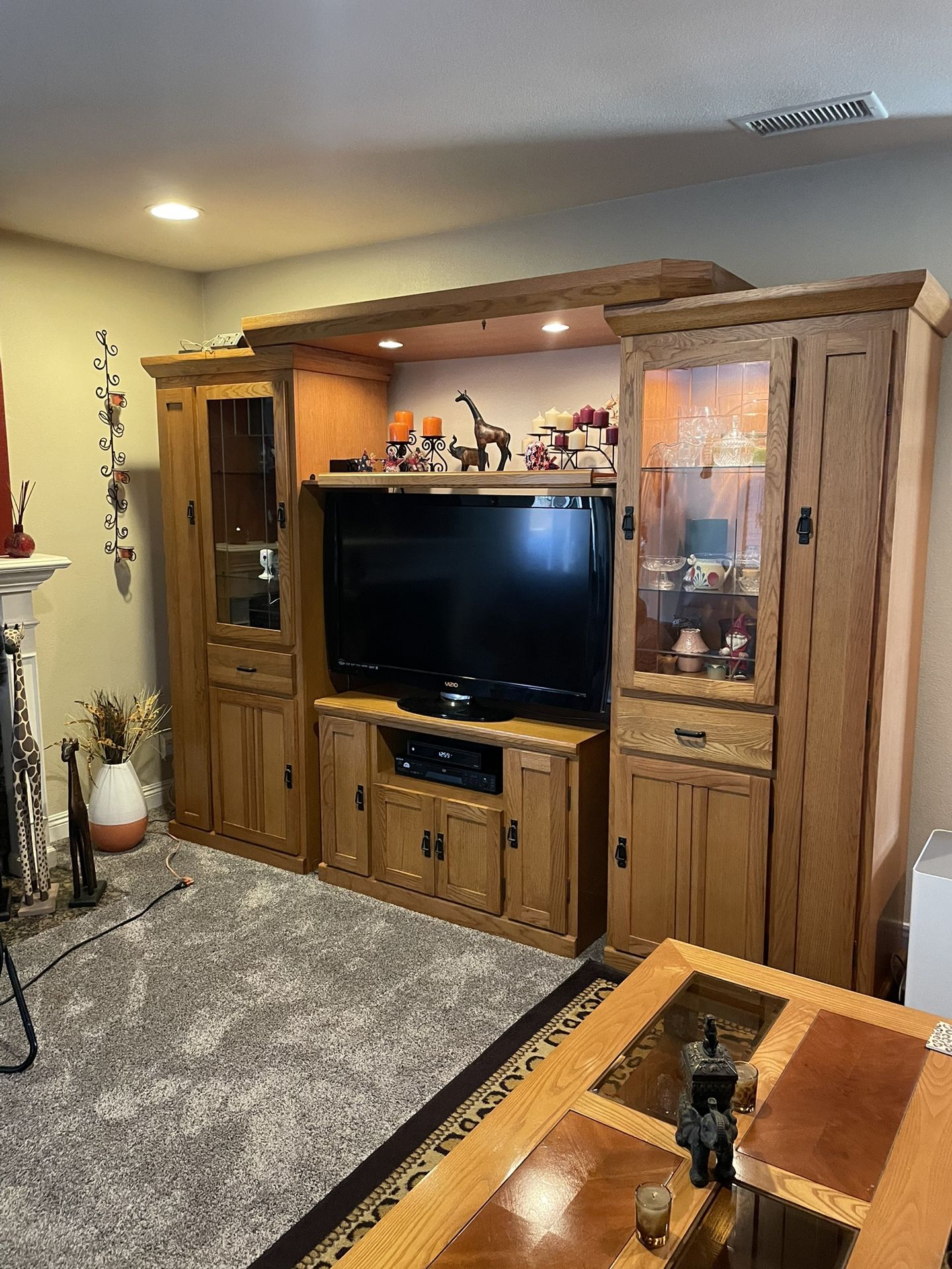 Entertainment Unit - Solid Oak