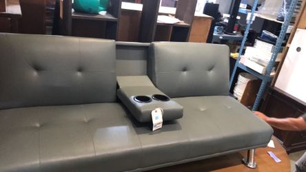 Gray futon couch