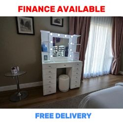 🔥 VANITY+ MIRROR BLUETOOTH DEAL! / ¡OFERTA DE VANITY 🛋️ ONLY / SOLO $599‼️ (Regular $800 ) ADD STOOL  🚚 FREE DELIVERY / ENTREGA GRATIS 🆔 ITEM# DAR