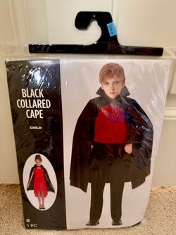 Black Collared Cape Halloween Costume