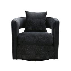 Two Tov Furniture Kennedy Swivel Chair (Black)