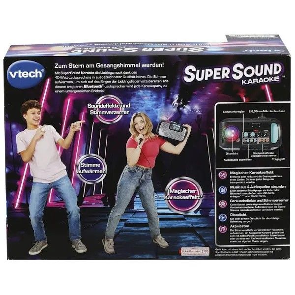 (Unopened box)VTech SuperSound Karaoke™ Mic and Big Sound Portable Speaker Wireless Connection