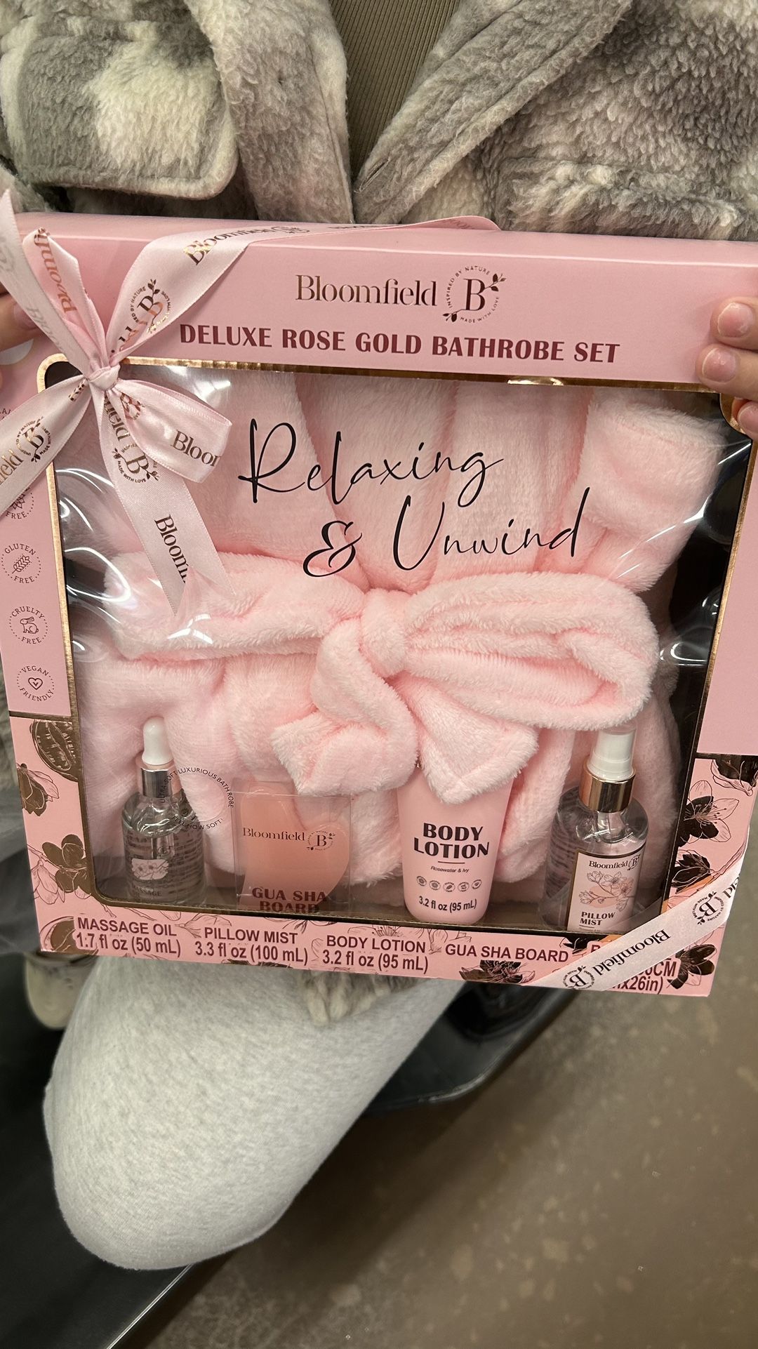 DELUXE ROSE GOLD BATHROBE SET