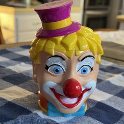2001 "The Greatest Show on Earth" Ringling Circus Clown Plastic Cup w/Hinged Lid