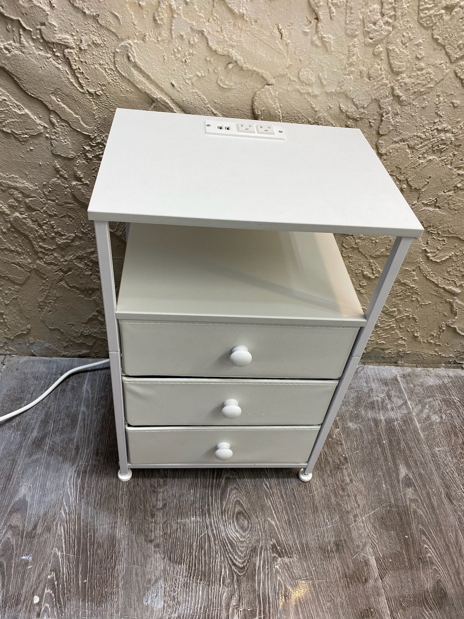 3 Drawer Fabric with Power Outlets and USB Ports - See My Other Items 😄