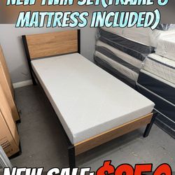 NEW TWIN SET(FRAME & MATTRESS)