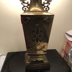 Vintage Asian Style Brass Table Lamp
