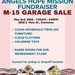 M15 Garage Sale Fundraiser for Angels Hope Mission