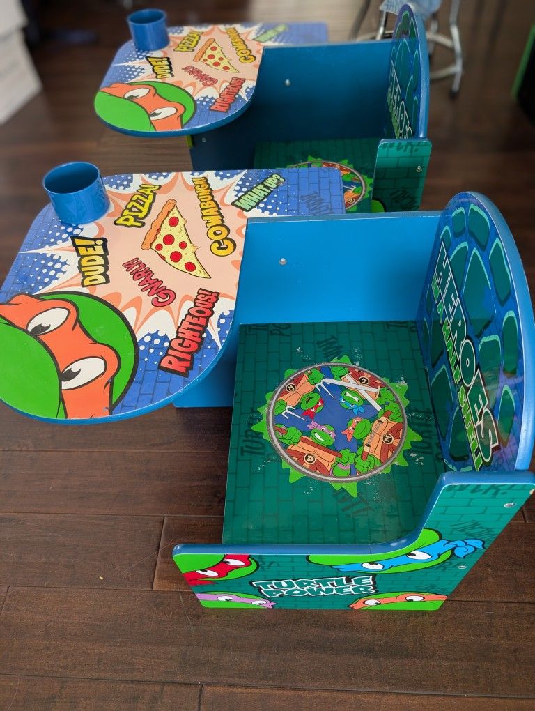 Teenage Mutant Ninja Turtles Chair Desk With Storage Bin Tmnt