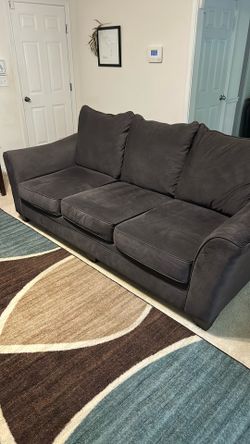 Brown Microfiber Sofa and Loveseat $350