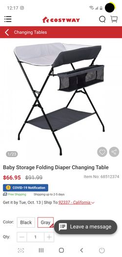 Diaper changing table