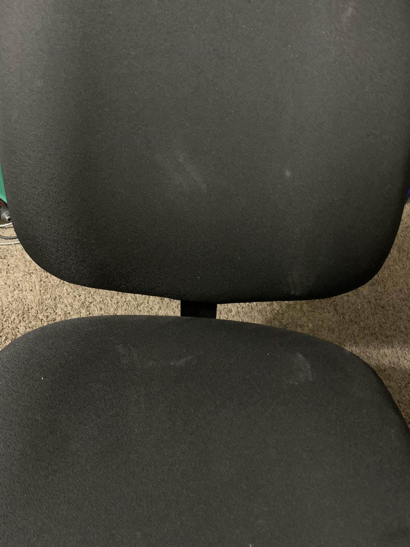 Black Office Chair Goes Up And Down With A Little But Broken Back