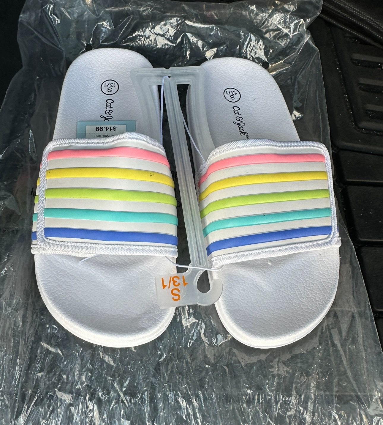 Slide Sandals Cat & Jack Girls Size 13/1