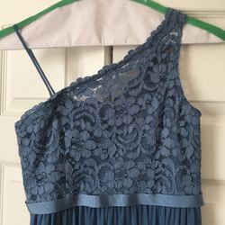David’s Bridal One Shoulder Junior Bridesmaid Dress