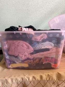 78 pieces for girl clothing, small through medium pink box not included