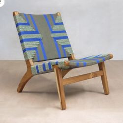 Masaya & Co. Teak Lounge Chair – San Geronimo Pattern