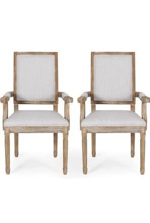Christopher Knight Home Maria DINING CHAIR SETS Light Grey + Natural