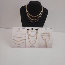 14K Gold Plated Necklaces  and Bracelets  Brand new