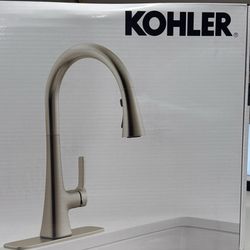 Kohler Guild Stainless Kitchen Faucet – Pull-Down Sprayer, Stainless Steel🚰✨