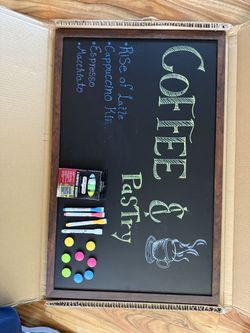 Chalk Board - Dark Wood Trim