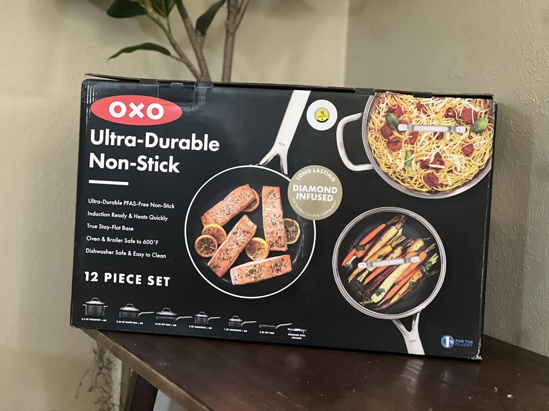 OXO 12 Piece Nonstick Aluminum Cookware Set