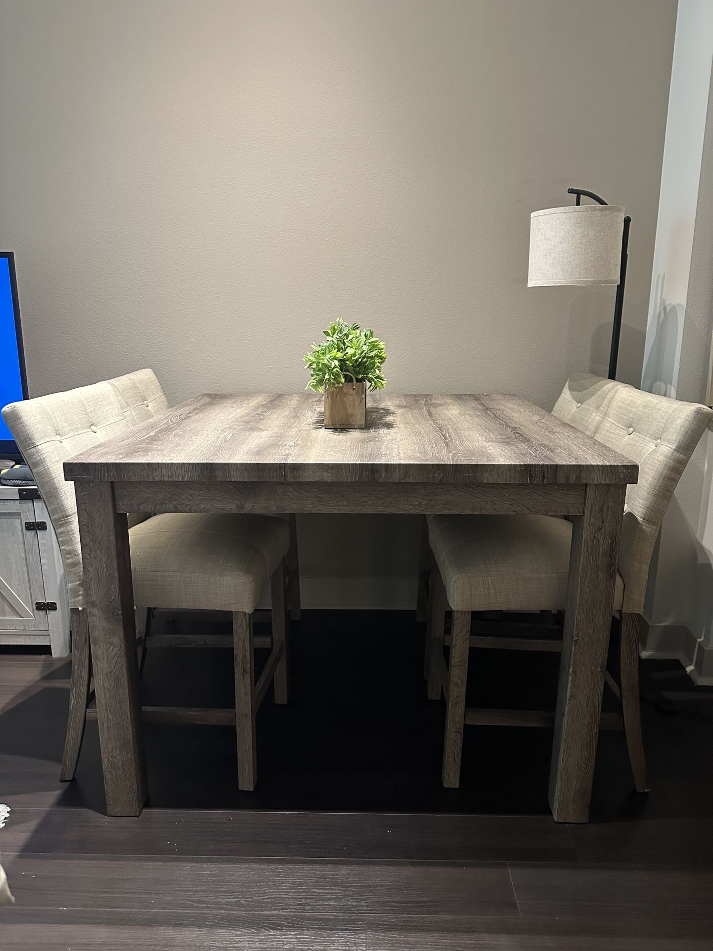 High-Top Dining Room Table & Chairs - $450