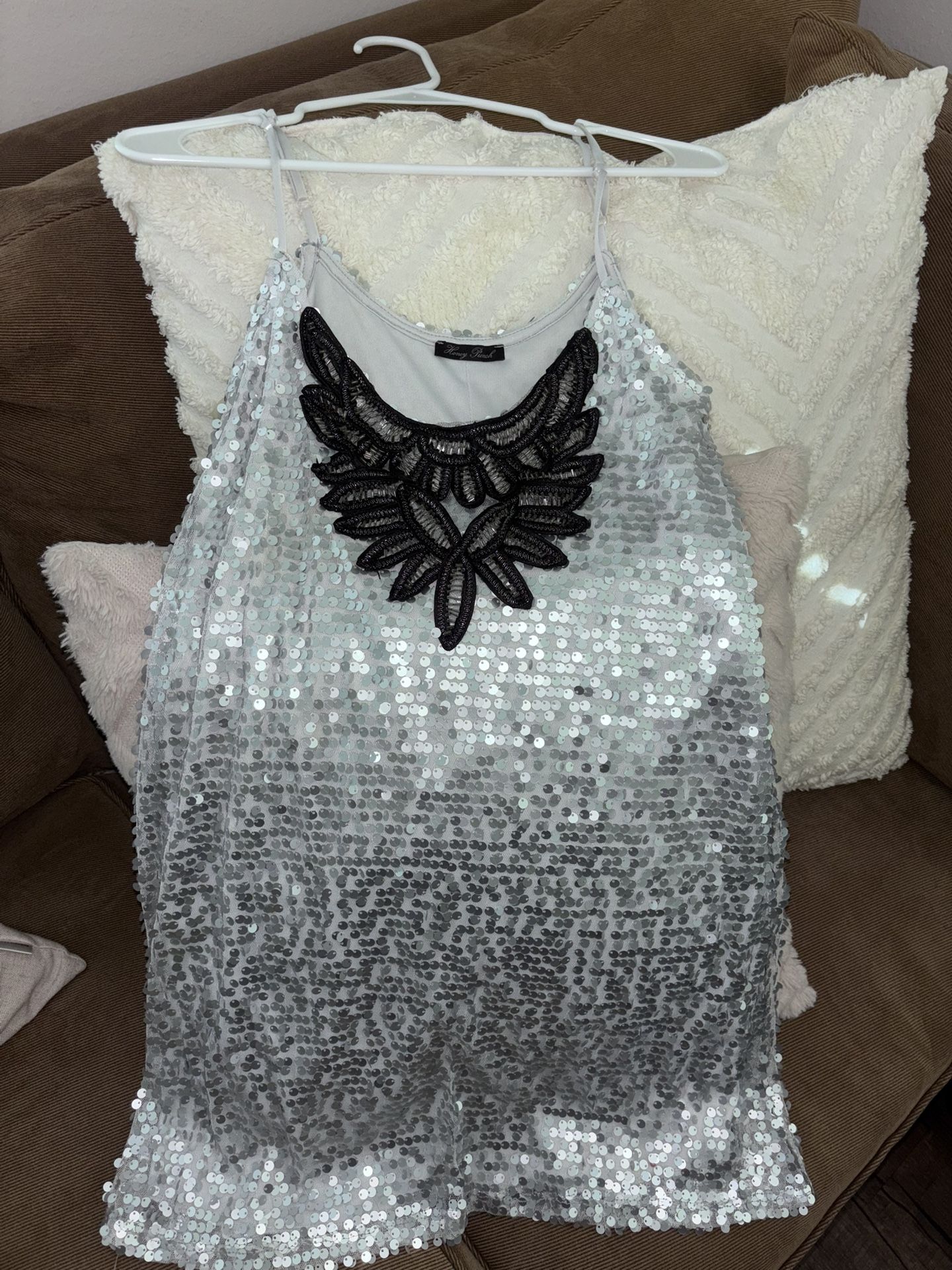 Silver Sequins Dress