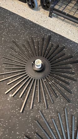 New! Sunburst Pendant Light Fixtures (2) Total