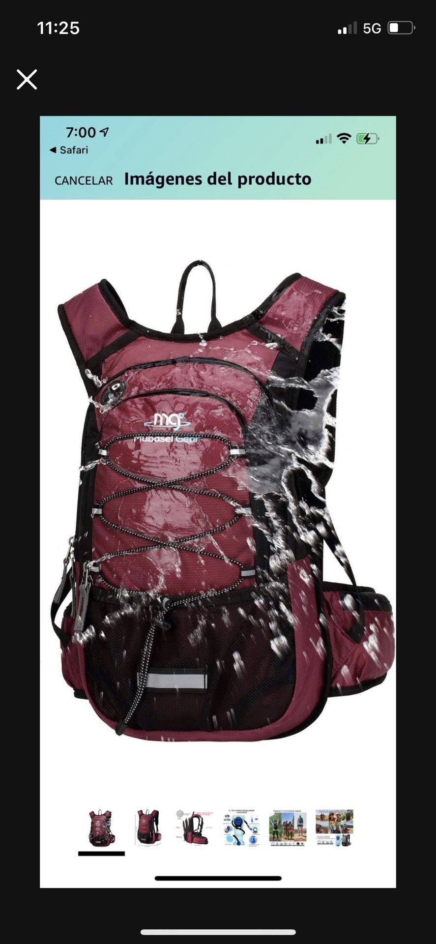 Mubasel Gear Insulated Hydration Backpack Pack with 2L BPA Free Bladder - Keeps Liquid Cool up to 4 Hours – for Running, Hiking, Cycling, Camping New