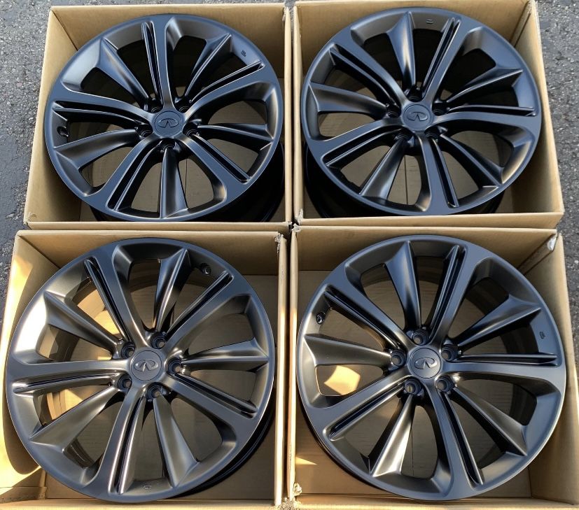 20” Infiniti Q60 Q50 factory wheels rims satin black new rines