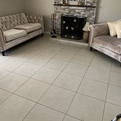 Velvet Luxury Chesterfield Sofa Set