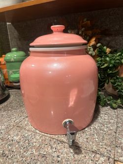 Pearlescent Pink Porcelain Water Dispenser – Never Used
