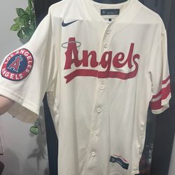 Los Angeles Angles City Connect Blank Jersey Size Large