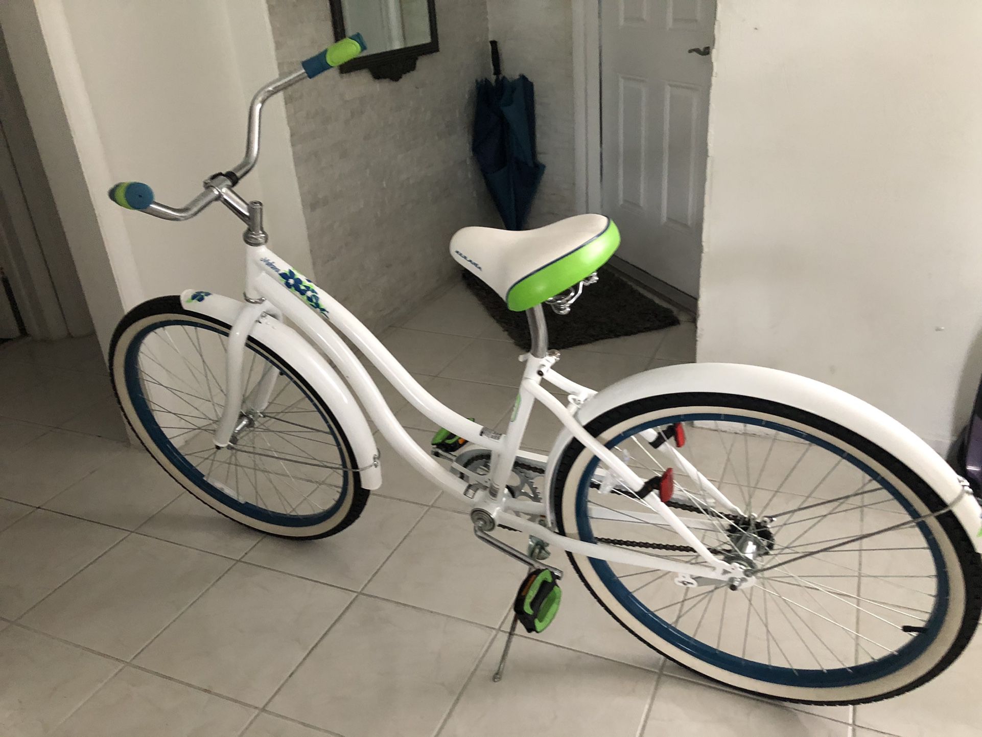 Woman’s White Bicycle