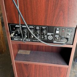 Wood Podium Stand With Microphone