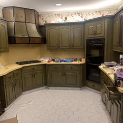 Vintage midcentury solid wood kitchen 