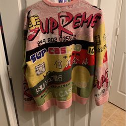 XL Supreme Crewneck Sweater (Pink)