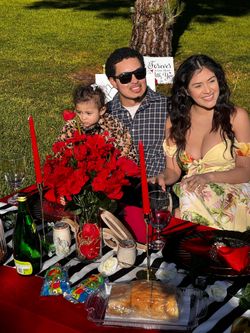 Red & black picnic decorations