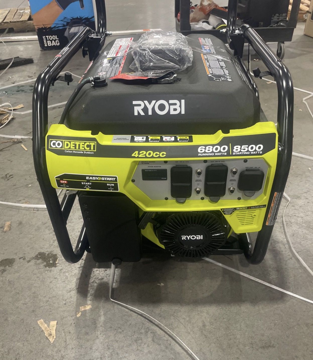 (NEW)6800-Watt Recoil Start UL Gas Generator