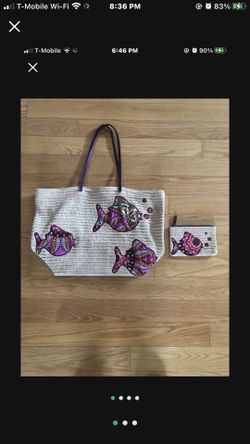 Vera Bradley Tote Bag With Wristlet