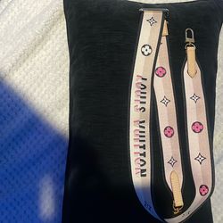 Louis Vuitton Black/pink Guitar Strap