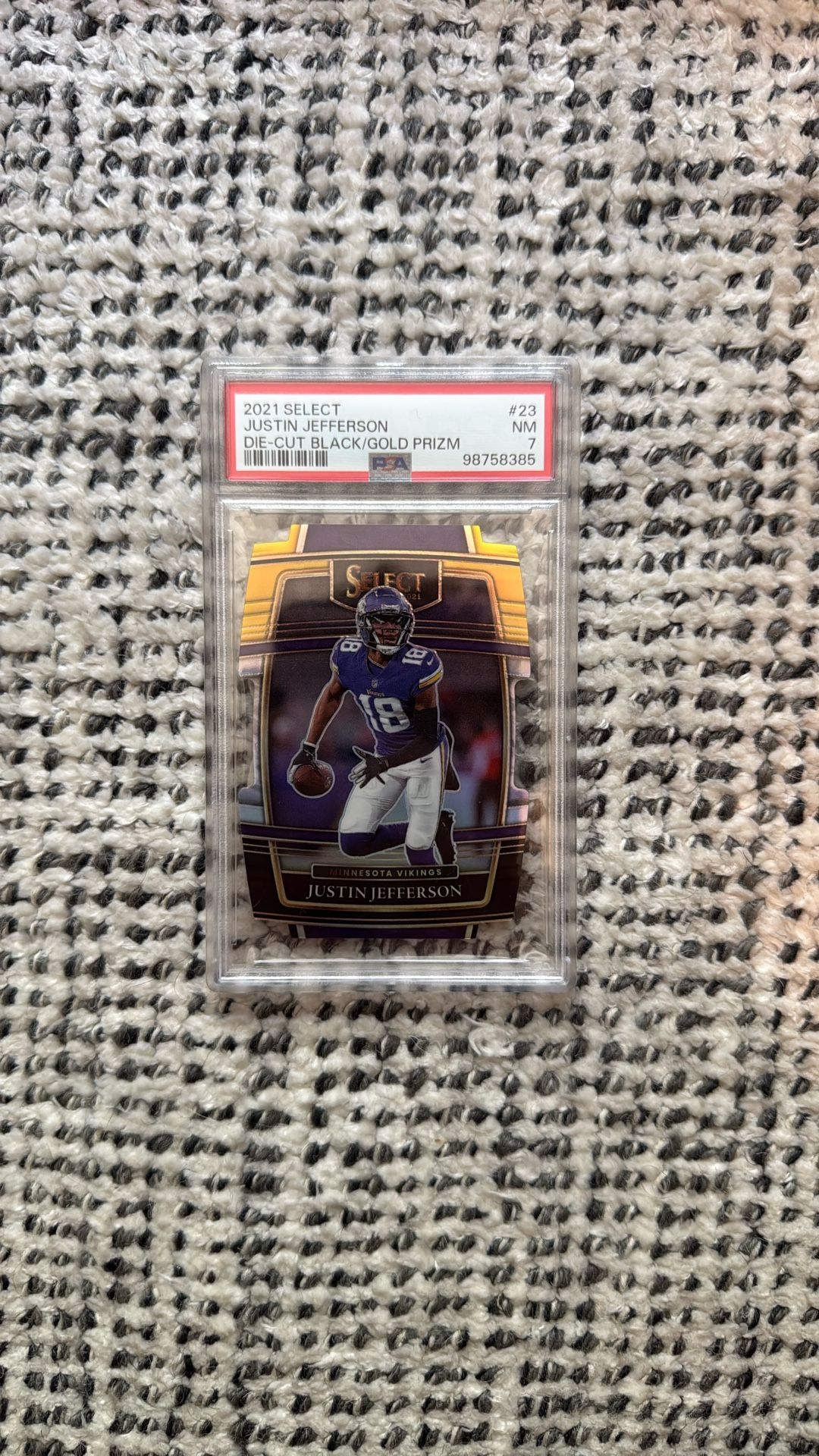 Justin Jefferson PSA 7 Die Cut