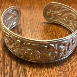 Kirk Silver Cuff Bracelet - Repousse pattern