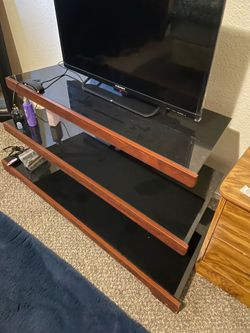 Glass tv stand
