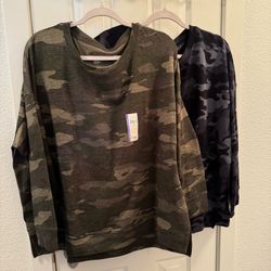 NEW 2X Camo Tunic Sweatshirt Bundle